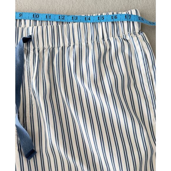 LAKE Pajamas Cotton Striped Set Women’s XL Blue White Classic Poplin - Picture 7 of 10